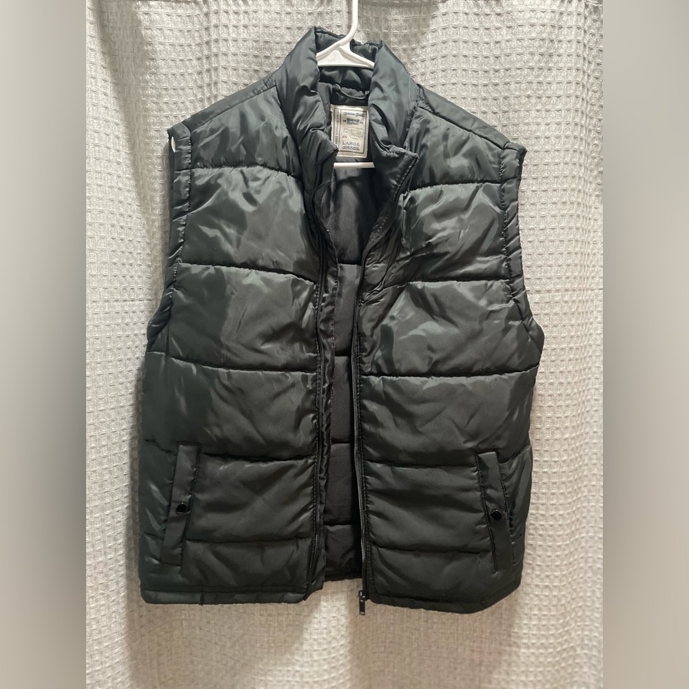 Alexander Julian Colours Black Fleece Vest Mens Size Large